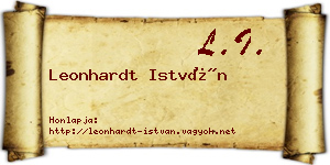 Leonhardt István névjegykártya